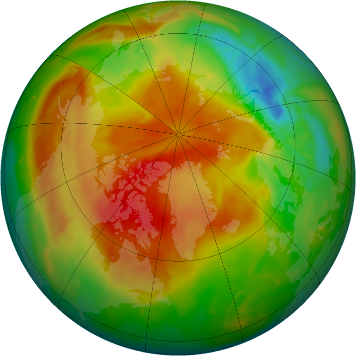 Arctic ozone map for 15 April 2011